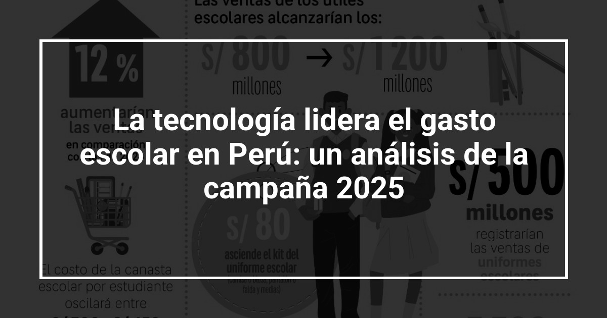 La tecnología lidera el gasto escolar en Perú: un análisis de la campaña 2025